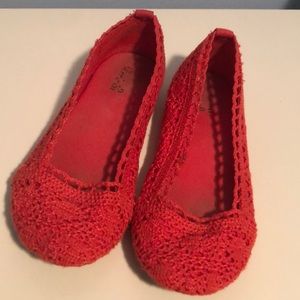 Coral lace flats size 6.5